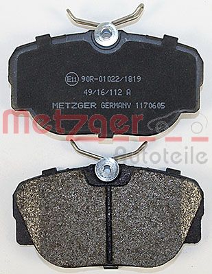 METZGER 1170605 Bremsbelagsatz, Scheibenbremse